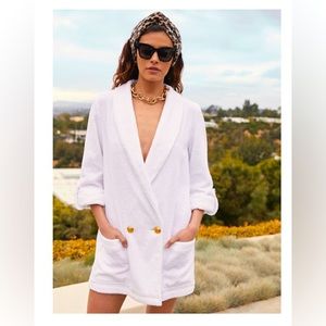 Veronica Beard X Kassatex Terry Cloth Blazer, size Small.